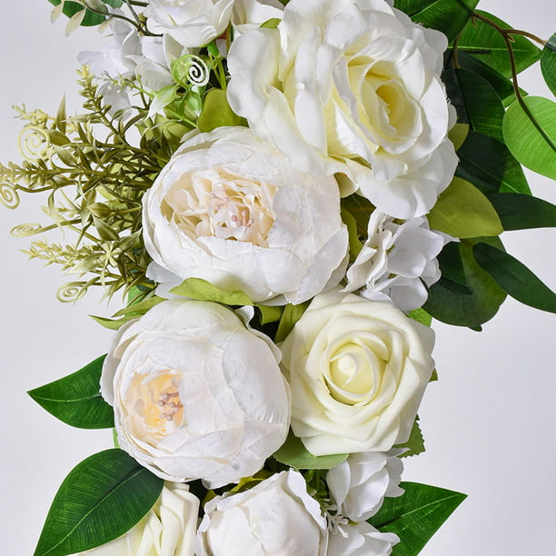 Guirnalda de flores artificiales, flores de hiedra de vid colgantes, hojas  de rosa, guirnaldas verdes, cuerdas de flores para boda, arco, mesa, telón