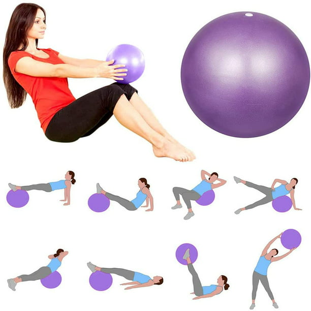 Pelota de yoga, pelota de pilates de 25 cm, pelota de fitness pequeña,  pelota de fitness, pelota de yoga, pelota de ejercicio de yoga, utilizada  para fitness, rehabilitación, entrenamiento de espalda Adepaton