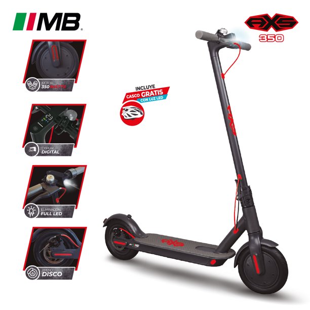 Scooter Patin Electrico Plegable bluetooth Bocina Led