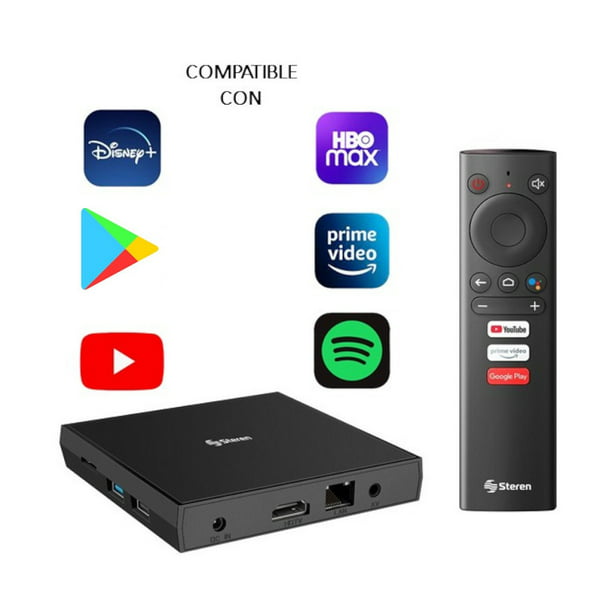 He aprendido Opiáceo alcanzar Tv Box Android 10 Convertidor Steren INTV-1000 Pantalla Smart TV Chromecast  | Bodega Aurrera en línea