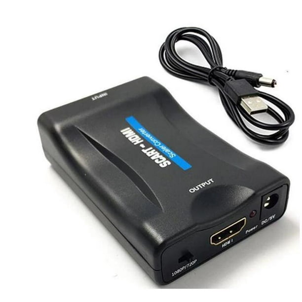 Convertidor de Euroconector a HDMI, Adaptador de Audio y Video de  Euroconector 1080P a HDMI, Negro Ormromra LN-0366