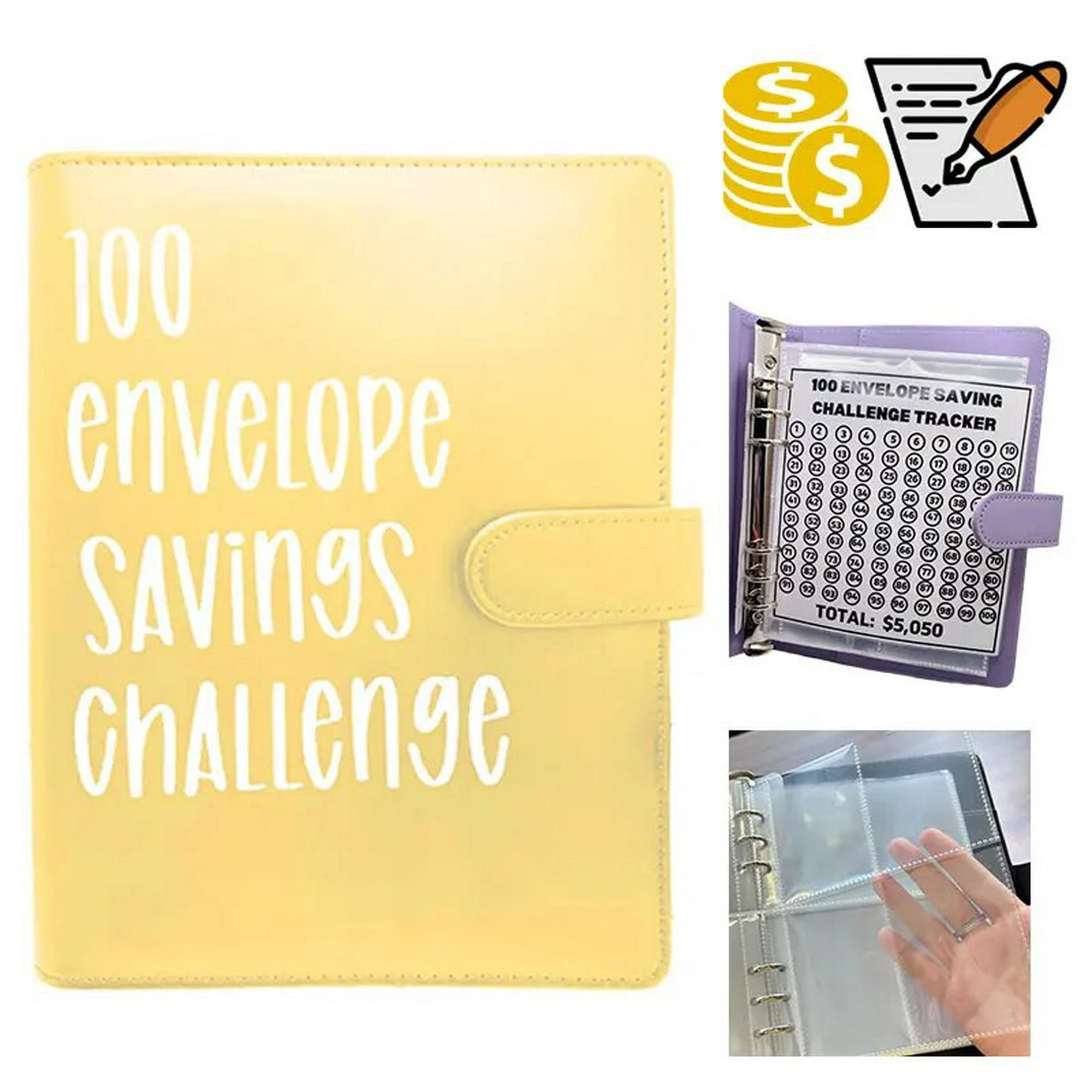 Carpeta de desafío de 100 sobres, forma fácil y divertida de