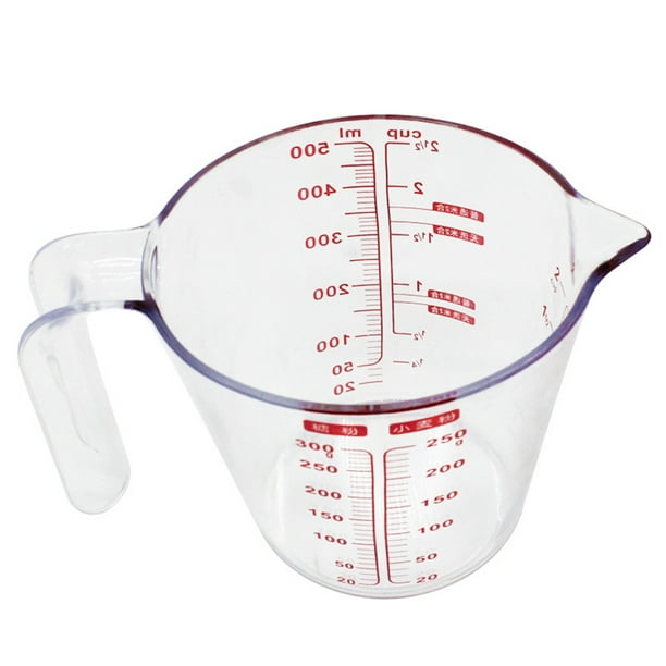 Taza de medición de plástico Jarra de vertido Cocina Hornear Suministros de  herramientas de cocina 5 BLESIY Tazas medidoras
