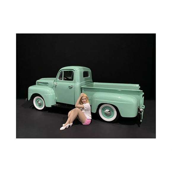 figura car girl in tee madee para modelos a escala 124 de american diorama american diorama 38339