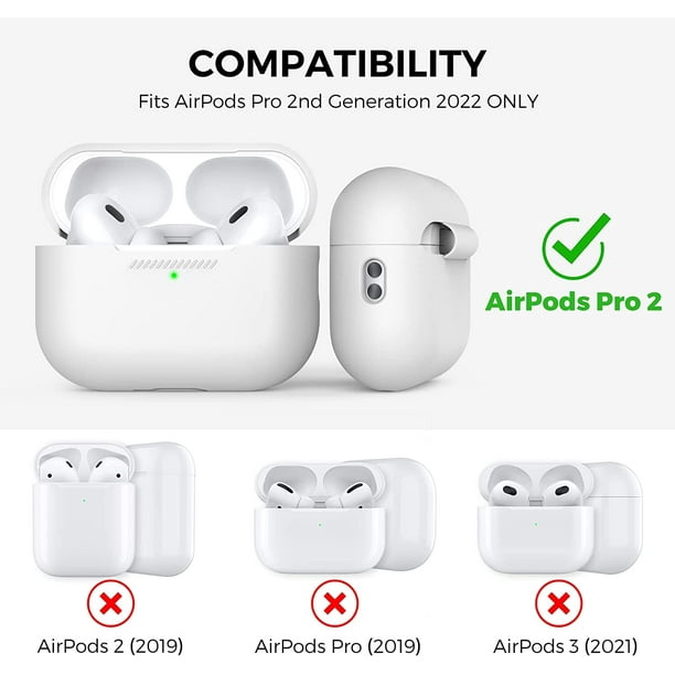 Fundas compatibles con Apple Airpods Pro 2 para mujeres y hombres, funda  protectora completa de silicona de primera calidad para Airpod Pro 2ª