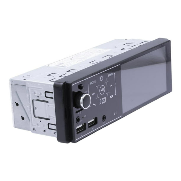 Radio de coche estéreo Bluetooth para coche, receptor de medios digitales  AM FM único DIN - Pantalla LCD USB AUX SD EQ subwoofer carga rápida APP