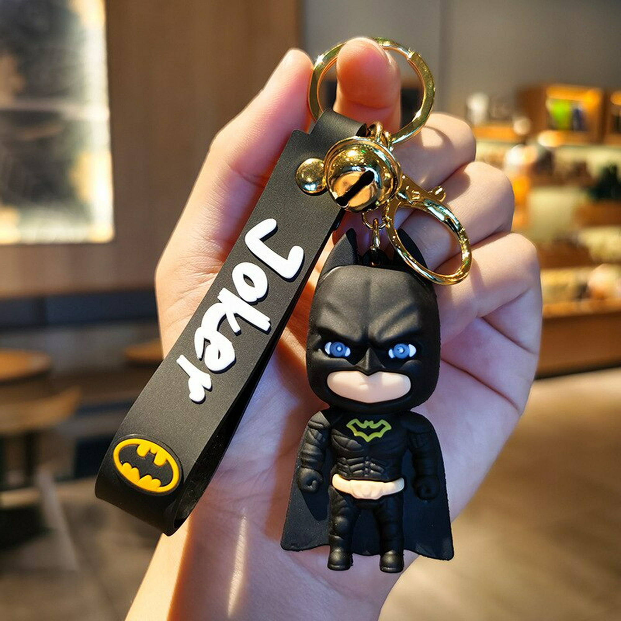 LLavero de superhéroe de Batman, muñeco de dibujos animados, Material de  silicona, periféricos de película, colgante, juguetes, regalos