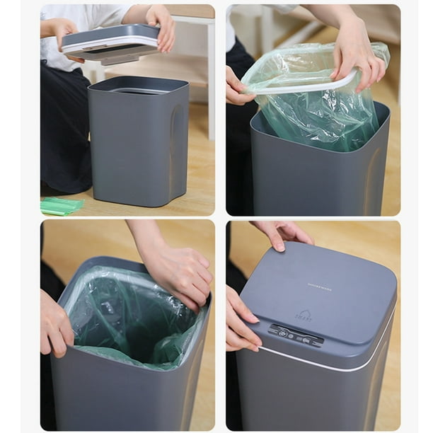 Cubo de basura inteligente para la cocina y el hogar, cubo de basura con  sensor automático, Herramientas de limpieza