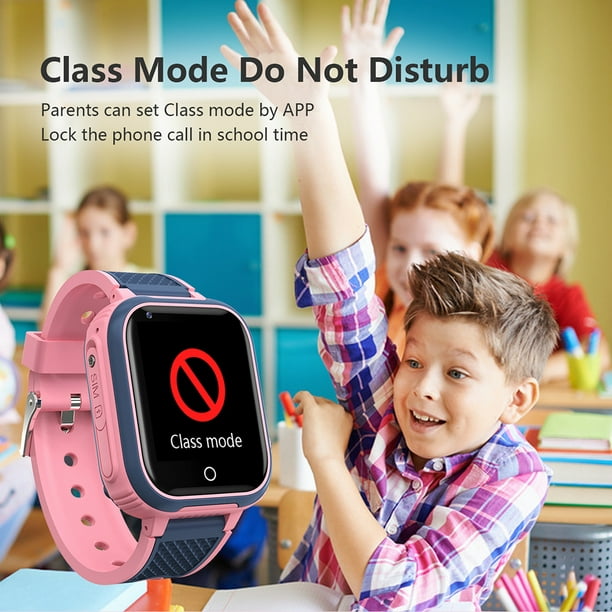 Kuymtek Reloj inteligente para niños, pantalla táctil, ubicación,  fotografía, teléfono, reloj (azul) Kuymtek