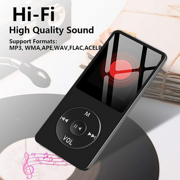 Reproductor de MP3 16G Reproductor de música MP3 portátil Hi-Fi Recargable  Adaptador de audio y vide Inevent EL001265-02B
