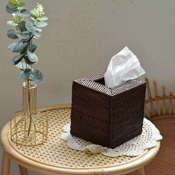 Caja de pañuelos de papel, caja de pañuelos de papel cuadrada de