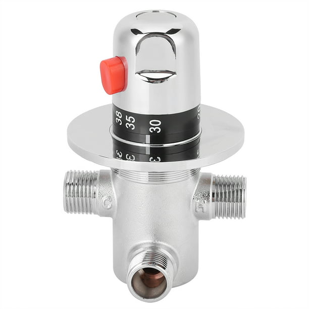Válvula mezcladora termostática, válvula mezcladora termostática G1/2  Válvula de control de mezcla Válvula termostática resistente y resistente
