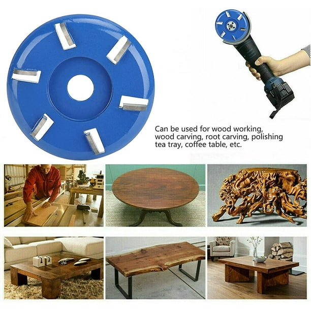 Disco de corte de madera, disco de tallado de madera de acero 6 dientes,  herramienta de carpintería, amoladora angular, accesorios para madera  blanda