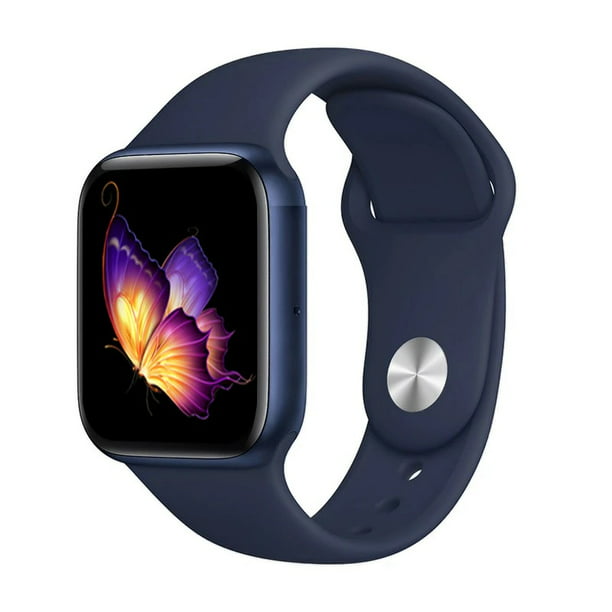 Reloj inteligente Gadgets and Fun Smartwatch pantalla tactil Plateado con  correa Azul Marino