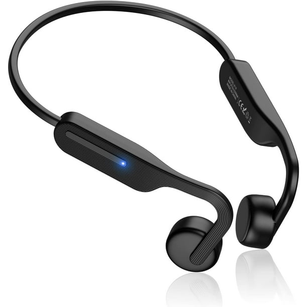 Auriculares de conducción ósea Bluetooth con micrófonos - Auriculares  inalámbricos de oreja abierta ligeros para correr, senderismo, oficina en  casa