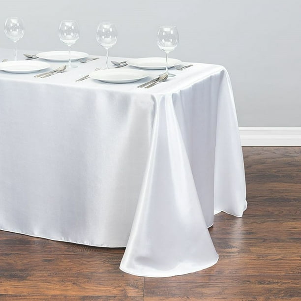Mantel blanco para mesa rectangular