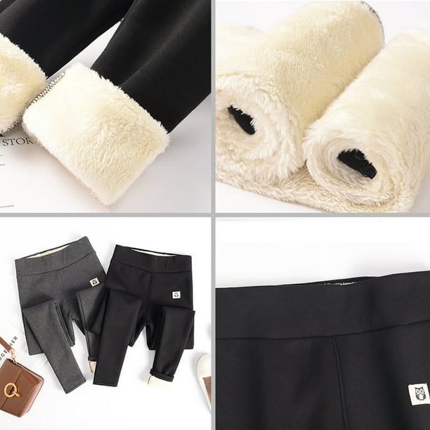 Comprar Leggings térmicos de invierno con forro polar para mujer, medias  con forro de piel gruesa