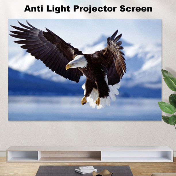 Pantalla de proyector de 120 pulgadas 16:9 plegable, portátil, antiarrugas,  proyección para interiores y exteriores, pantalla de proyector de película