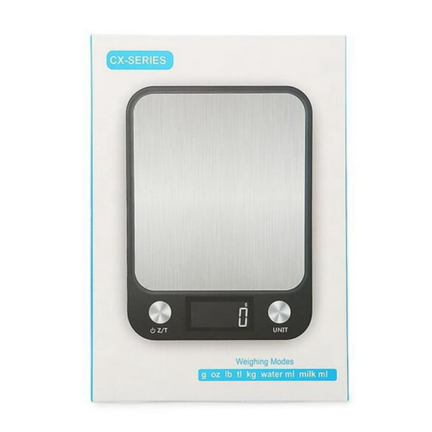 Báscula de cocina de alimentos Carga USB Escala electrónica de medición de  alimentos Balanza de peso digital para cocinar hornear (negro)