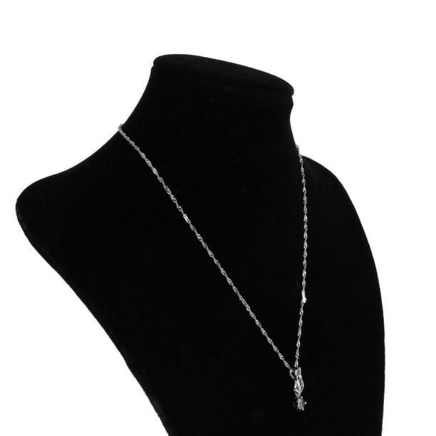 Collares de Acero Inoxidable para Mujer doble cadenas con dije de corazon  cristal