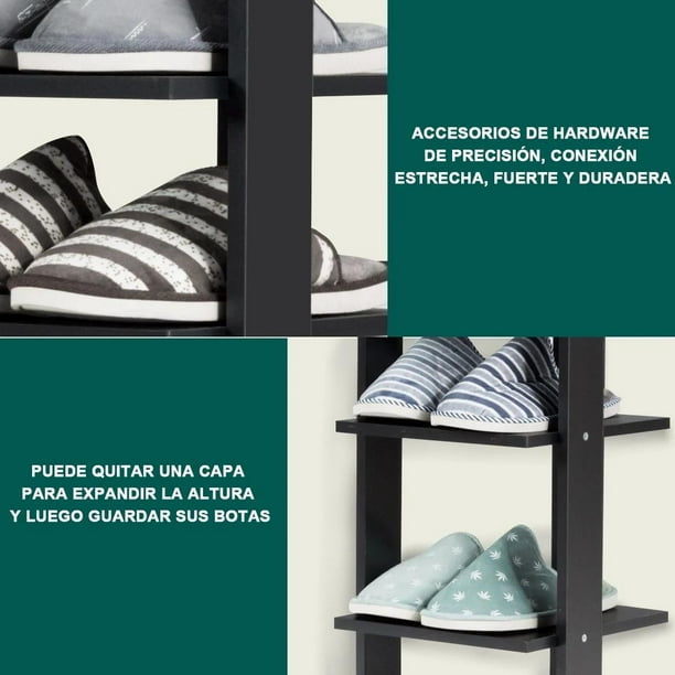 COSTWAY Estante para Zapatos Zapatero con 7 Compartimientos Organizador para  Zapatos Libr…