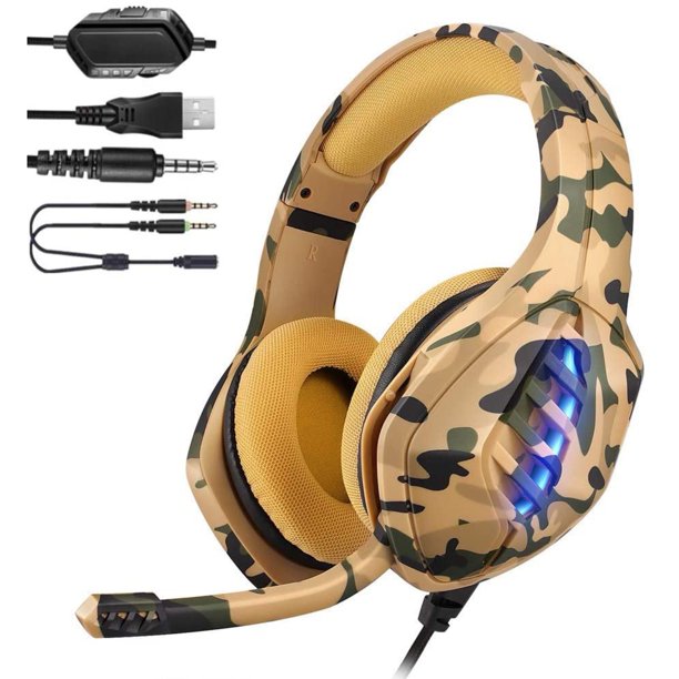 Auriculares Gaming J1 Camuflaje de Gwong con Reducci n de Ruido en