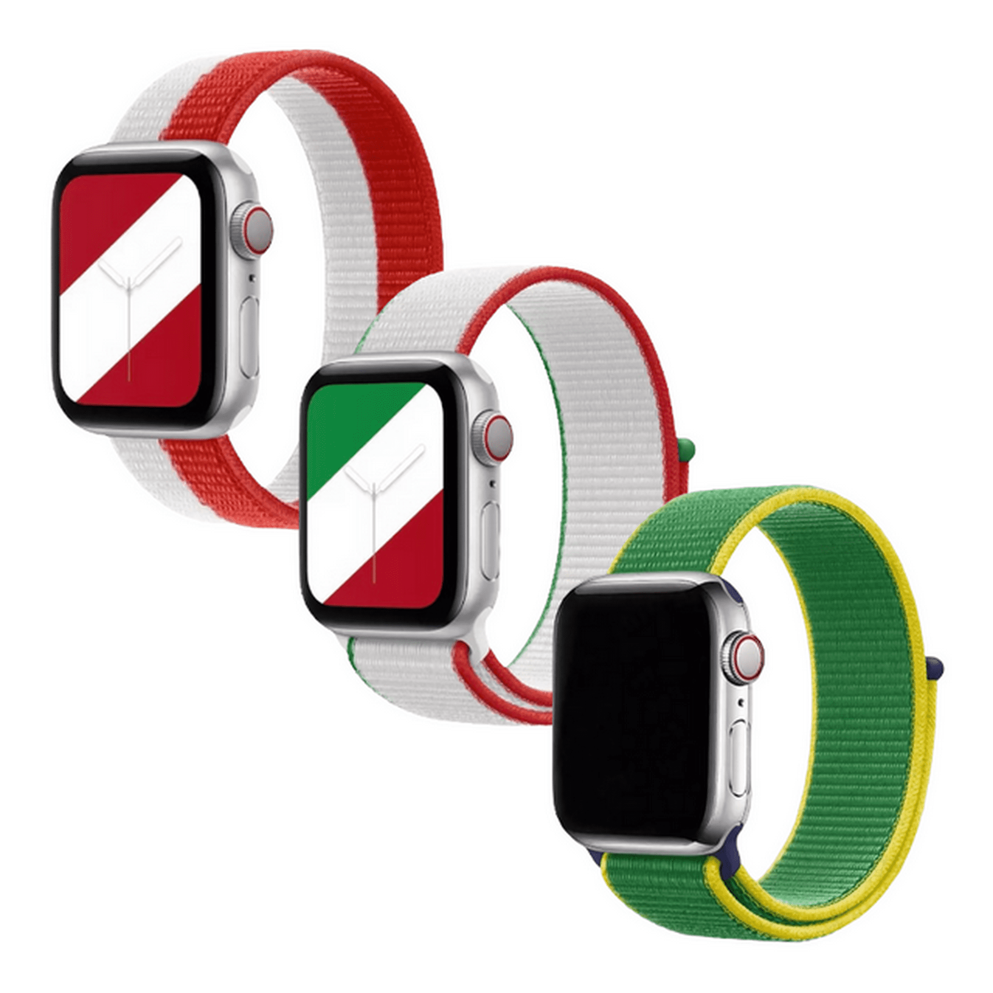 Kit de 3 correas para apple watch compatible con 41mm / 40mm / 38mm de nylon. mamá pulpo paquete nylon