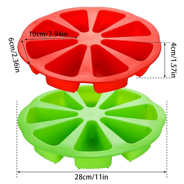 Moldes de silicona para hornear pasteles, molde triangular de budín de  pastel, h