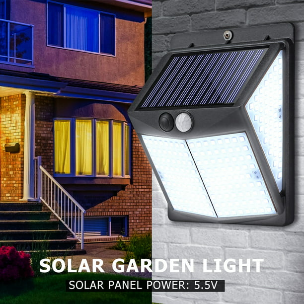 Luz LED Solar Para Exterior Con Sensor De Movimiento Jardin Patio Casa  Lampara 