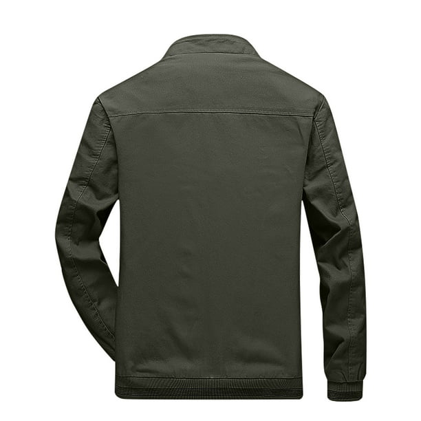 Chaquetas Para Hombres Chaqueta de Otoño Sólido Abrigo de Manga Larga  Bolsillo Con Cremallera Cuello Alto Con Capucha Odeerbi ODB175891