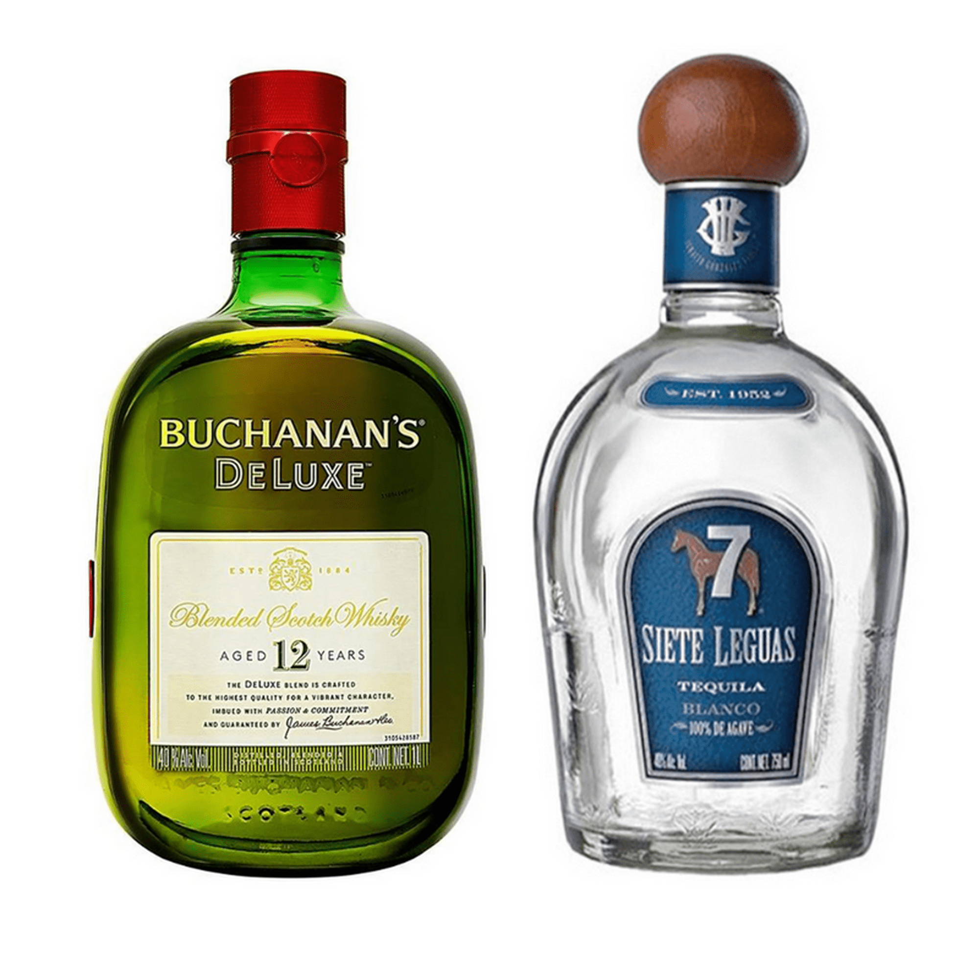 PAQUETE DE WHISKY BUCHANANS 12 750ML / TEQUILA 7 LEGUAS BLANCO 750ML ...