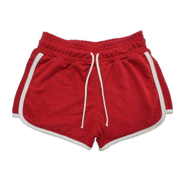 4HOW - Pantalones cortos deportivos de algodón y licra para mujer, 10  pulgadas
