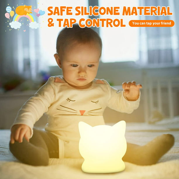 Luz nocturna para niños, luz nocturna para bebés con sensor táctil
