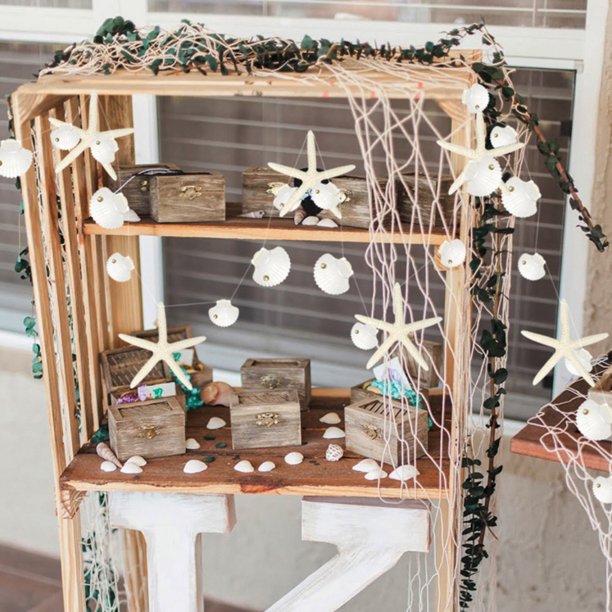 Guirnalda de estrellas de mar con cuentas, decoraciones de Navidad,  suministros para fiestas costeras, decoración de boda temática de playa,  guirnalda