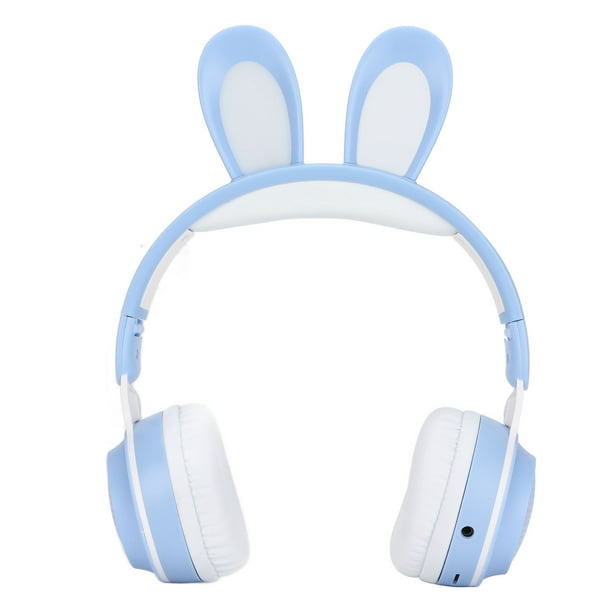 Auriculares inalámbricos Bluetooth con orejas de conejo, auriculares para  colocar sobre la oreja, BT 5.0 Auriculares inalámbricos plegables para  niños