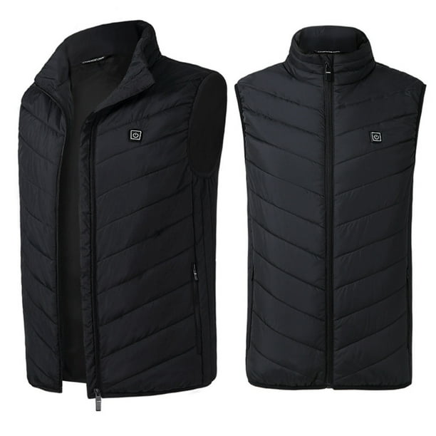 UKAP Chaleco calefactable para hombre, chaqueta térmica eléctrica, abrigo  de plumón, ropa de abrigo de invierno