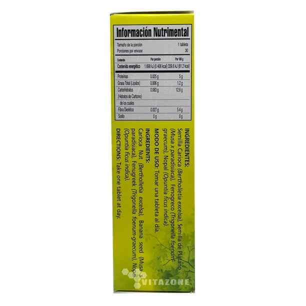 Semilla De Brasil Original Ypenza, 30 Tablets