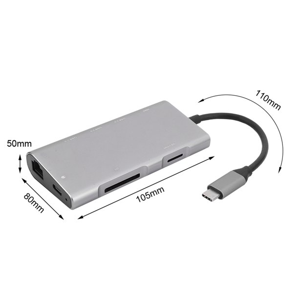 Cable USB C, Adaptador De Tipo C De Alta Definición 4K X 2K Multifunción  Para Computadora Portátil Para Teléfono Móvil Para TV ANGGREK Otros