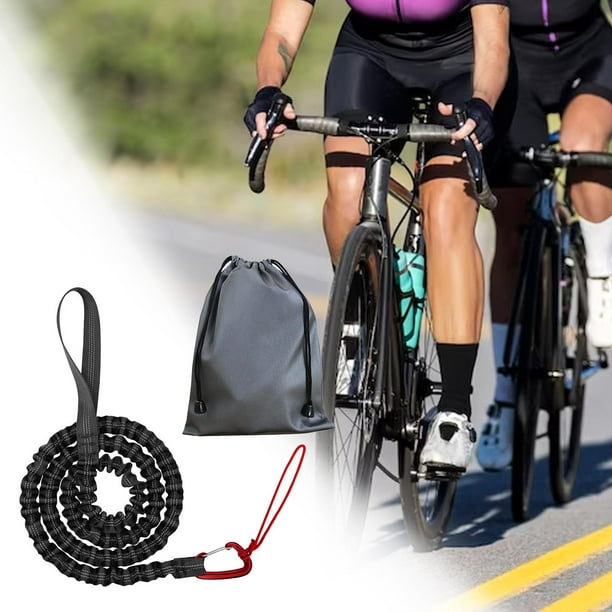 Cuerda de remolque de cuerda elástica para bicicleta, cuerda de ón para  bicicleta de montaña, equipo de seguridad para herramientas al aire libre  negro Cola cuerda de remolque de bicicleta