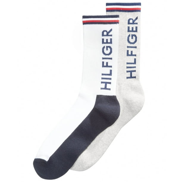 Tommy Hilfiger - Calcetines de peso medio para hombre, paquete de 2,  multicolor, talla única Tommy Hilfiger peso medio