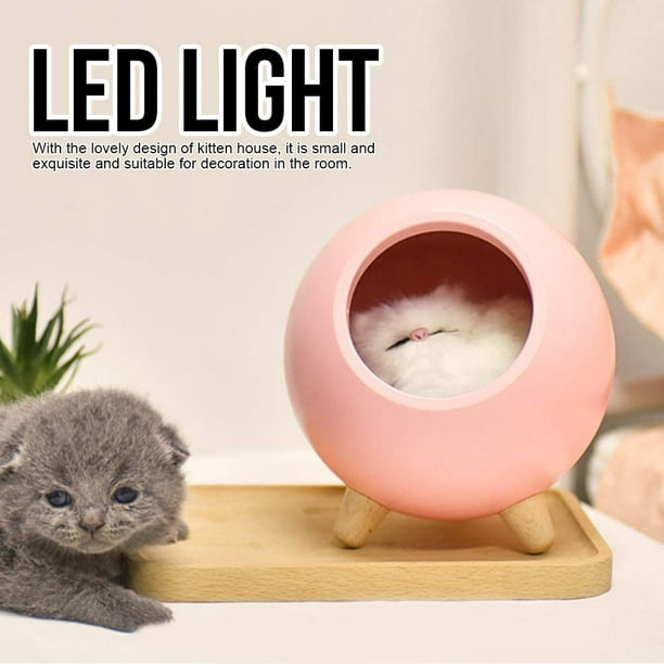 Luz de noche – cuarto de julio Mischief – Casa de perro, diseño de gatos –  mascotas – Fuegos artificiales luz de noche LED