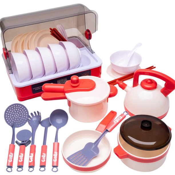 Juego de cocina portátil para , juego de sartenes, utensilios de cocina,  juegos de juguetes, utensil Sunnimix Juego de cocina para niños