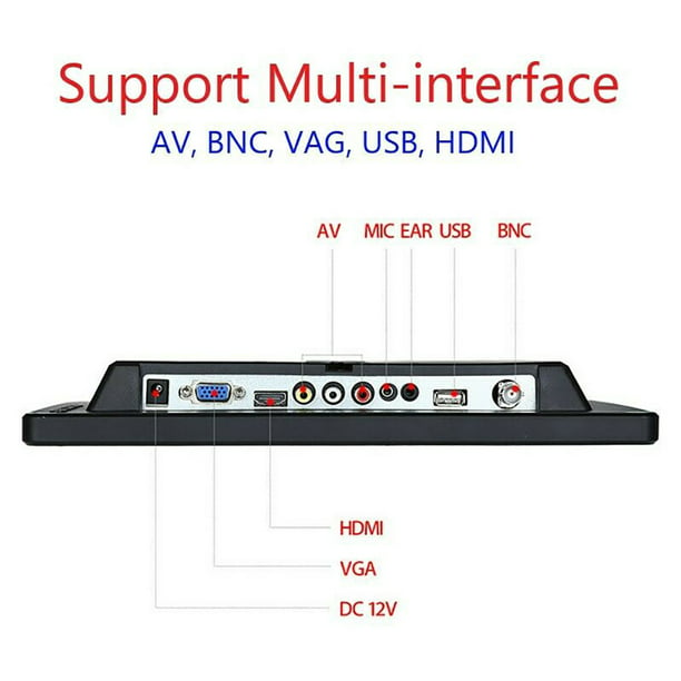 Pantalla LCD de 15 pulgadas, resolución de 1024 x 768, monitor de PC HDMI,  pantalla a color, monitor de seguridad para el hogar con entrada de