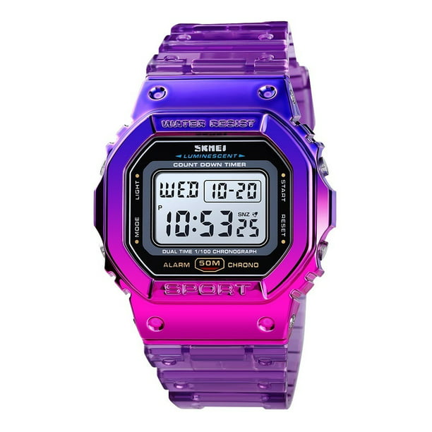 Reloj digital para mujer, reloj deportivo impermeable, analógico, militar,  táctico, retroiluminación LED, alarma, cronómetro, relojes de pulsera