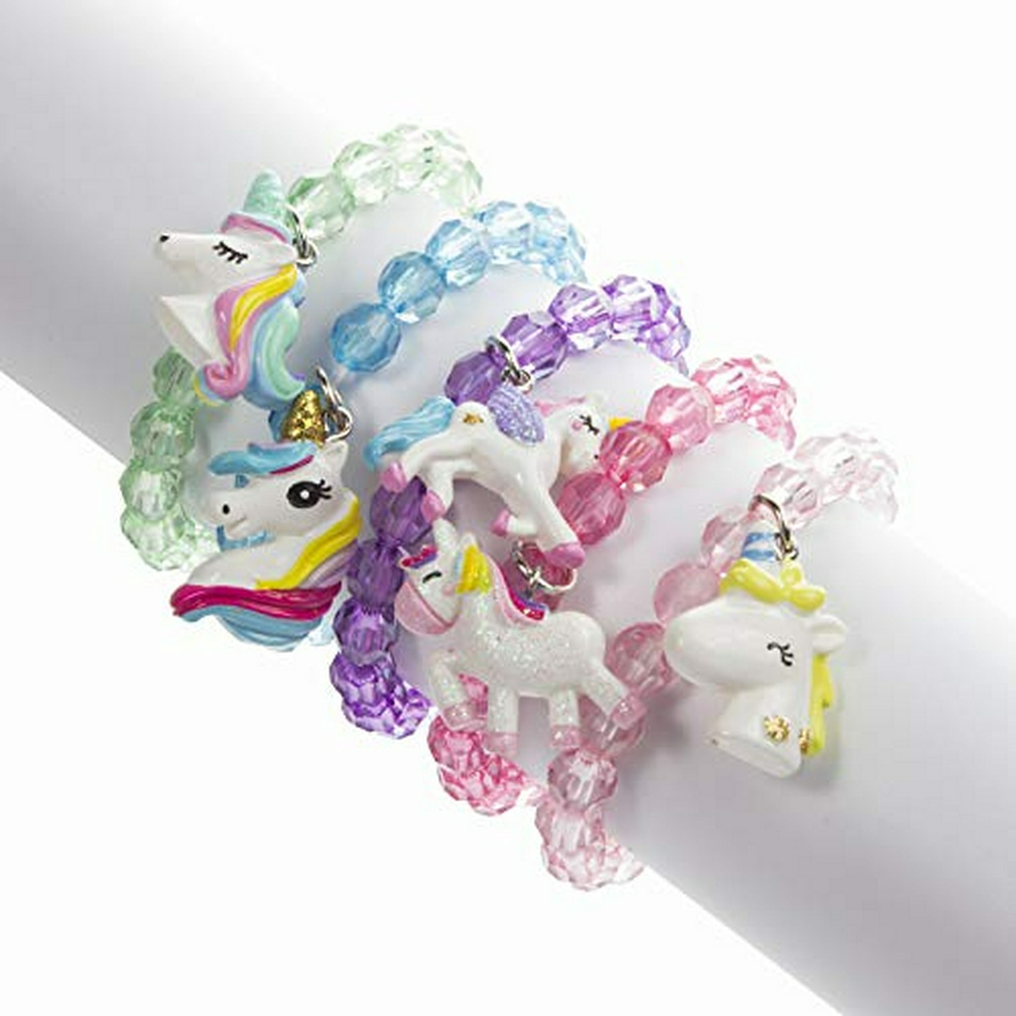 12 pulseras para niñas, joyería para niños, lindo unicornio