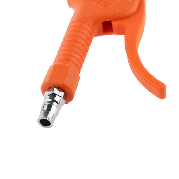 Pistola de aire comprimido para compresor con boquilla doblada en ángulo,  naranja