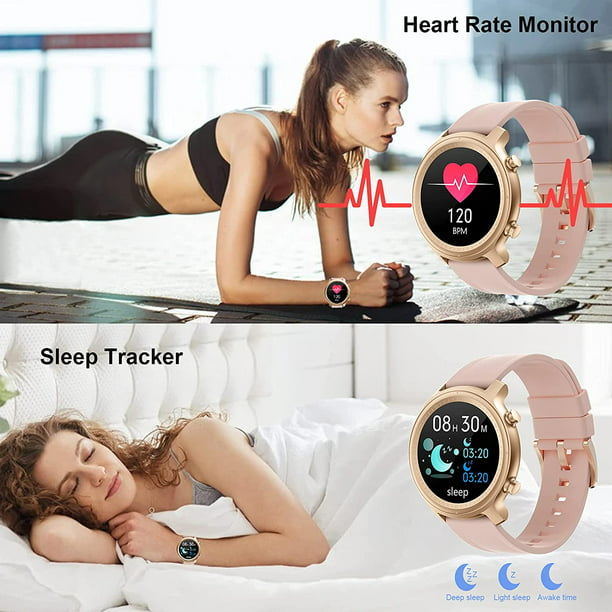 Reloj inteligente para mujer, rastreador de actividad física para