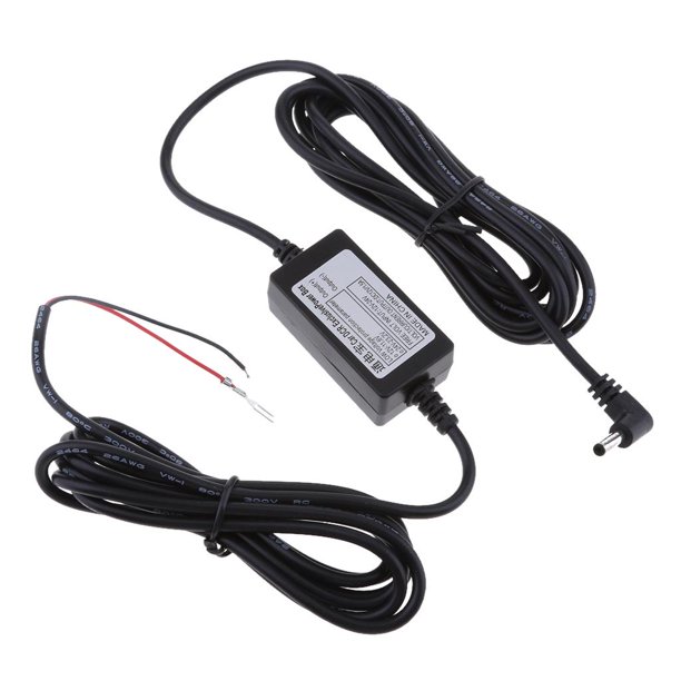 Adaptador de corriente de coche 12 / 24V a 12V 1.5A Kits de cableado de  cámara de salpicadero DC 3.5 Cable principal 3.5M Fanmusic Adaptador de  corriente de coche