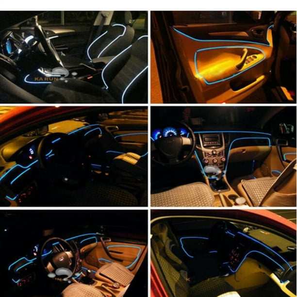 Estilo de coche Luz fría Luz ambiente línea Auto luces LED RGB