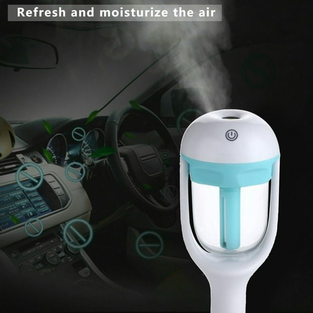 Humidificador del difusor del del coche, mini humidificador portátil del  coche de la niebla viaje y BLESIY Humidificador de aire para coche